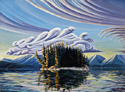 A limited edition giclee fine art print on canvas of an oil painting by Donald Flather